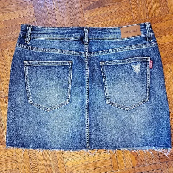 Vipones Denim Mini Skirt Size 10 New with Tags - Picture 8 of 8